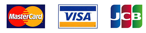 Visa, Mastercard and JCB
